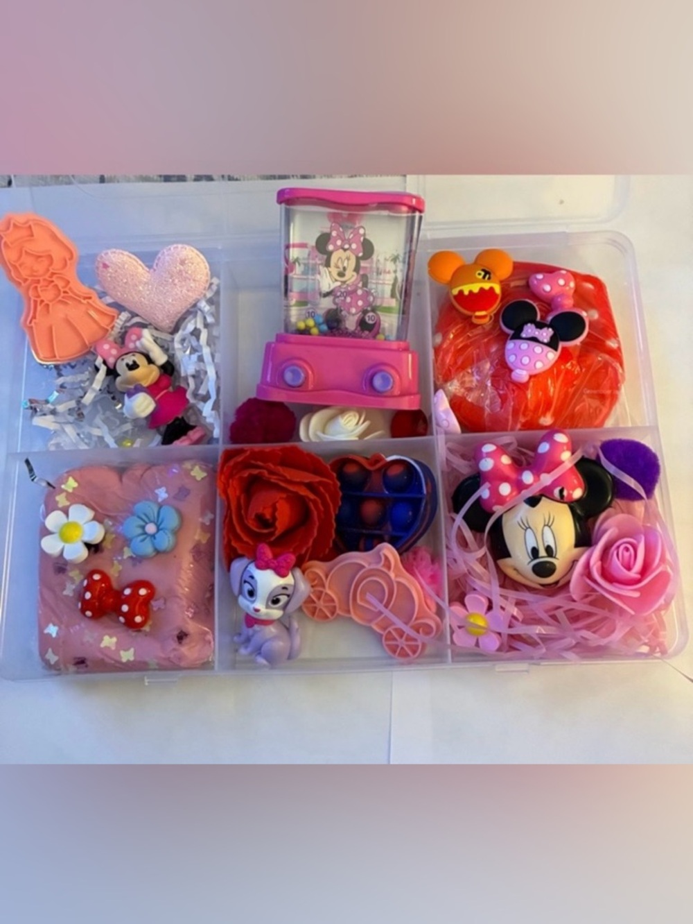 Minnie Mouse Sensory Play Dough Kit | Kids Fidget Box | Fine Motor OT Toy